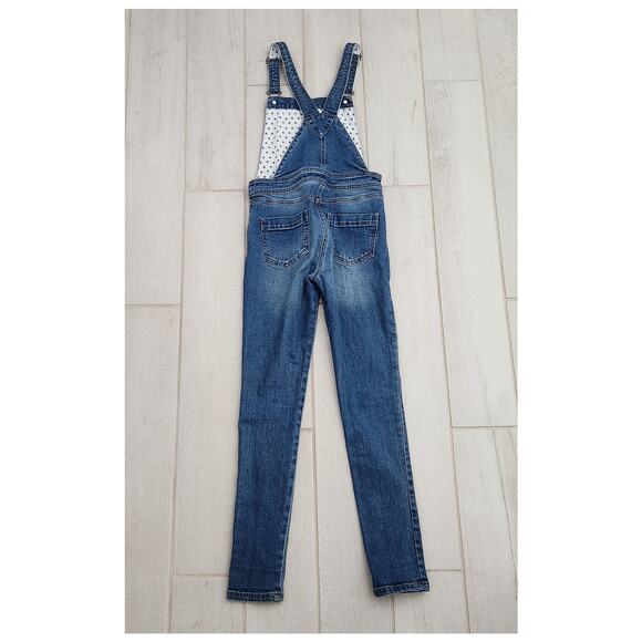 Boden girls denim overalls 11-12Y Stars Lining Skinny Pockets Nordstrom Preppy - Picture 3 of 8